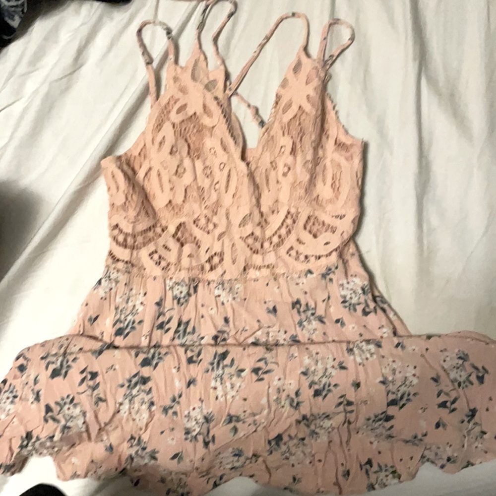 **SOLD**Almost famous pink halter dress forever 21